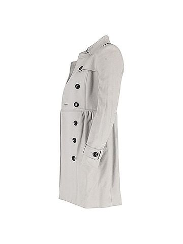 Burberry Burberry Double Breasted Trench Jacket in Grey Cotton (view 2)