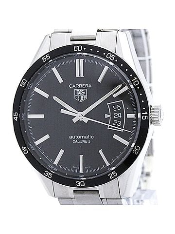 TAG Heuer TAG HEUER Carrera Calibre 5 Steel Automatic Mens Watch WV211M Polished (view 1)