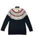J.Jill Fair Isle Black Red White Gray Pullover Sweater Size M (tall) - photo 1