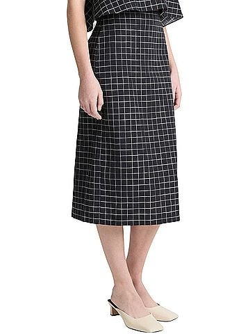 Vince. trellis plaid pencil skirt Formal Skirt (view 2)