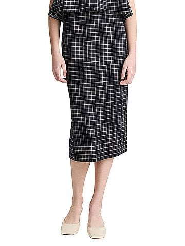 Vince. trellis plaid pencil skirt Formal Skirt (view 1)