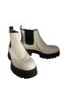 Ugg 100% Leather White Black Boots Size 8 - photo 1