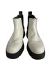 Ugg 100% Leather White Black Boots Size 8 - photo 5