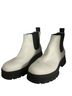 Ugg 100% Leather White Black Boots Size 8 - photo 9