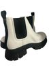 Ugg 100% Leather White Black Boots Size 8 - photo 7