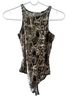 Timing Snake Print Brown Black Sleeveless T-Shirt Size S - photo 1