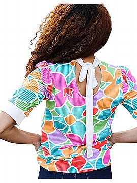 Haptics Short Sleeve Blouse (view 2)