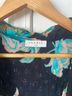 Sandro Floral Black Blue Tan Cocktail Dress Size 8 - photo 3