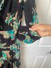 Sandro Floral Black Blue Tan Cocktail Dress Size 8 - photo 7