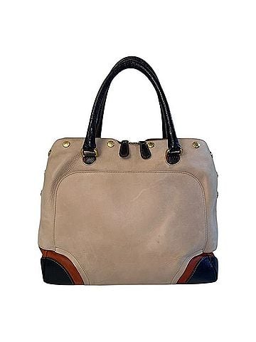 FURLA Tri Color Leather Color Block Satchel Satchel (view 1)