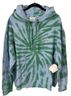 Ivory Ella Tie-dye Blue Green Pullover Hoodie Size L - photo 1