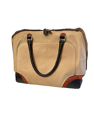 FURLA Tri Color Leather Color Block Satchel Satchel (view 2)
