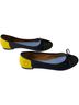 Faconnable 100% Leather Color Block Yellow Gray Flats Size EU 37 - photo 4