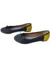 Faconnable 100% Leather Color Block Yellow Gray Flats Size EU 37 - photo 5