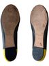 Faconnable 100% Leather Color Block Yellow Gray Flats Size EU 37 - photo 2