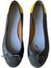 Faconnable 100% Leather Color Block Yellow Gray Flats Size EU 37 - photo 1