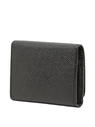 Louis Vuitton Louis Vuitton Taiga Portemonnaie Sergey Wallet/Coin Case Compact Wallet M32562 Ardoise Black Leather Women's LOUIS VUITTON (view 2)
