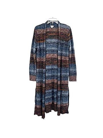 J.Jill Ombre Striped Long Open Front Cardigan Sweater Duster Cardigan (view 1)