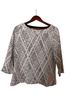 Ann Taylor Print Black White 3/4 Sleeve Blouse Size L - photo 1