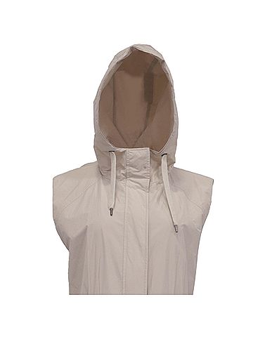 Brunello Cucinelli Brunello Cucinelli Hooded Long Vest Jacket in Beige Polyester (view 2)