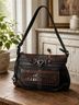 Brighton 100% Leather Black Brown Leather Shoulder Bag One size - photo 12