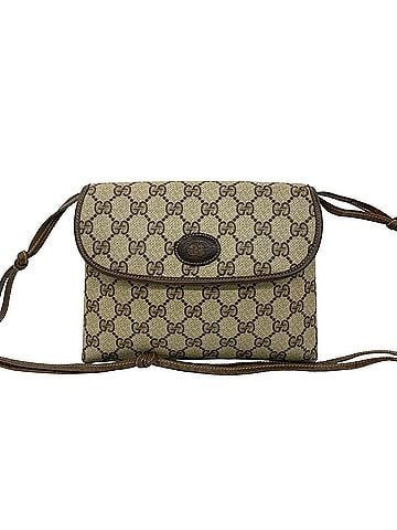 Gucci GUCCI Vintage GG Logo Leather Shoulder Bag/Sacoche/Pouch (Brown) b50-8 (view 1)