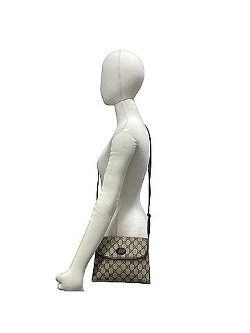 Gucci GUCCI Vintage GG Logo Leather Shoulder Bag/Sacoche/Pouch (Brown) b50-8 (view 2)