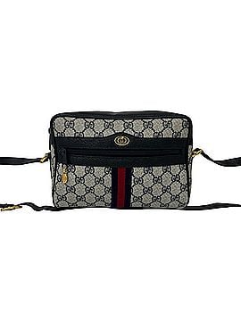 Gucci GUCCI (Old Gucci) Sherry Line GG Logo Pattern Leather Shoulder Bag/Sacoche, Navy, 28287 (view 1)