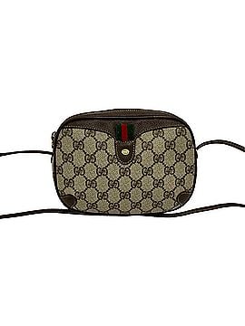 Gucci GUCCI Vintage Sherry Line GG Logo Leather Shoulder Bag (Brown) - 26632 (view 1)