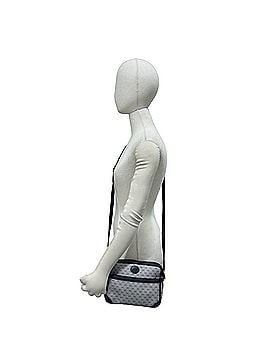 Gucci GUCCI Vintage Micro GG Logo Leather Shoulder Bag/Sacoche/Pochette, Navy, Size 78-10 (view 2)