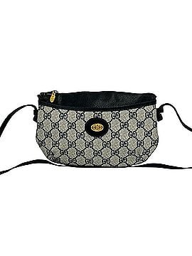 Gucci GUCCI (Old Gucci) Vintage GG Logo Leather Shoulder Bag/Pouch/Sacoche, Navy, 50700 (view 1)