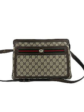 Gucci GUCCI Vintage Sherry Line GG Logo Leather Semi-One Shoulder Bag, Brown, 65482 (view 1)