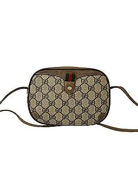 Gucci GUCCI Vintage Old Gucci Sherry Line GG Logo Hardware Leather Shoulder Bag Pouch Brown 454-6 (view 1)