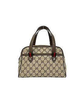 Gucci GUCCI Vintage Sherry Line GG Logo Leather Handbag, Brown, 5714c (view 1)