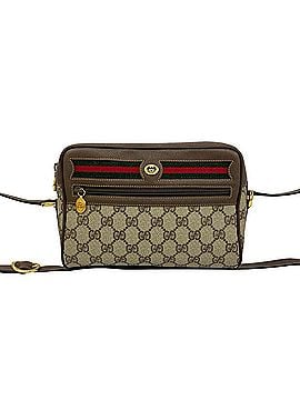 Gucci GUCCI Vintage Sherry Line GG Logo Leather Shoulder Bag/Sacoche (Brown) 511-1 (view 1)
