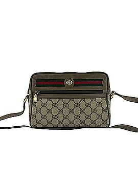 Gucci GUCCI Vintage Sherry Line GG Logo Leather Shoulder Bag/Pouch (Brown) - 20183 (view 1)
