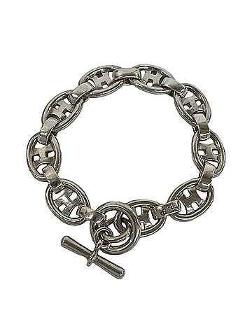 Hermès HERMES Vintage H Logo Bracelet, Sterling Silver 925, Accessory, Item No. 29922 (view 1)