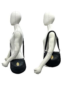 Christian Dior Christian Dior Vintage CD Logo Hardware Leather Shoulder Bag Pouch Black 94363 (view 2)