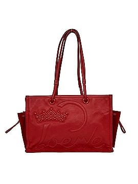 Loewe LOEWE Shopper Tote Bag, Studded Logo, Nappa Leather, Genuine Handbag/Semi-Shoulder Red, 72844 (view 1)