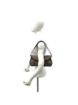 Céline CELINE Macadam Blazon Triomphe Pattern Canvas Leather Semi One-Shoulder Bag Handbag Brown 81612 (view 2)