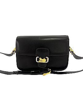 Céline CELINE Vintage Leather Semi-One-Shoulder Bag/Sacoche with Carriage Hardware, Brown, 44655 (view 1)