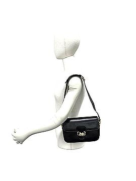 Céline CELINE Vintage Leather Semi-One-Shoulder Bag/Sacoche with Carriage Hardware, Brown, 44655 (view 2)