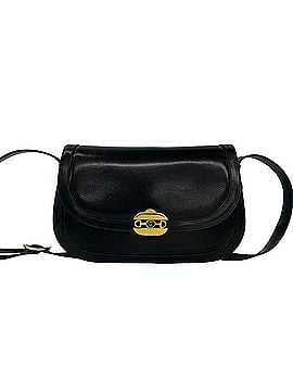 Gucci GUCCI Vintage Horsebit GG Logo Leather Shoulder Bag/Pouch, Black, 43436 (view 1)