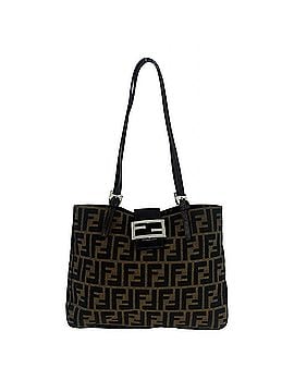 Fendi FENDI Vintage Zucca Pattern FF Logo Hardware Canvas Leather Genuine Shoulder Bag Tote Brown 63783 (view 1)