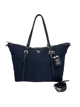 Prada PRADA Prada Logo Hardware Nylon Leather Genuine 2-way Tote Bag Shoulder Boston Navy 12203 (view 1)