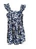 Oliphant 100% Cotton Print Blue Casual Dress Size M - photo 14