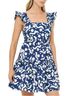Oliphant 100% Cotton Print Blue Casual Dress Size M - photo 13