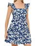 Oliphant 100% Cotton Print Blue Casual Dress Size M - photo 1