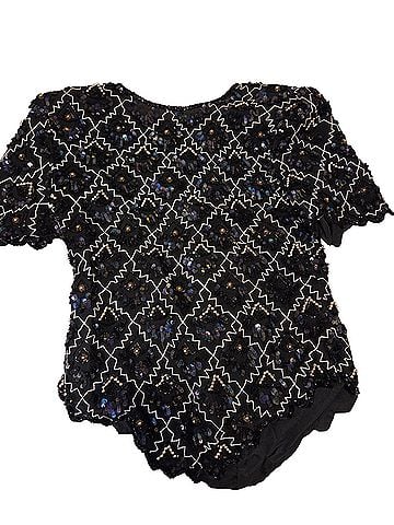 Laurence Kazar New York Short Sleeve Silk Top (view 1)