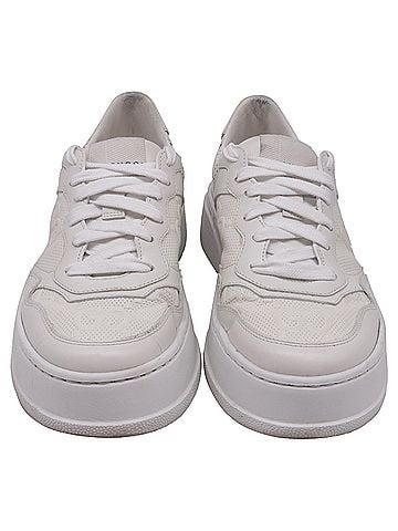 Gucci Gucci GG Embossed Low-Top Sneakers in White Leather (view 2)